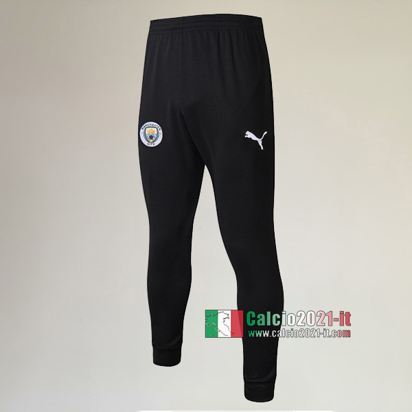 Nuove A++ Qualità Pantaloni Calcio Manchester City Nera Bianca 2019/2020