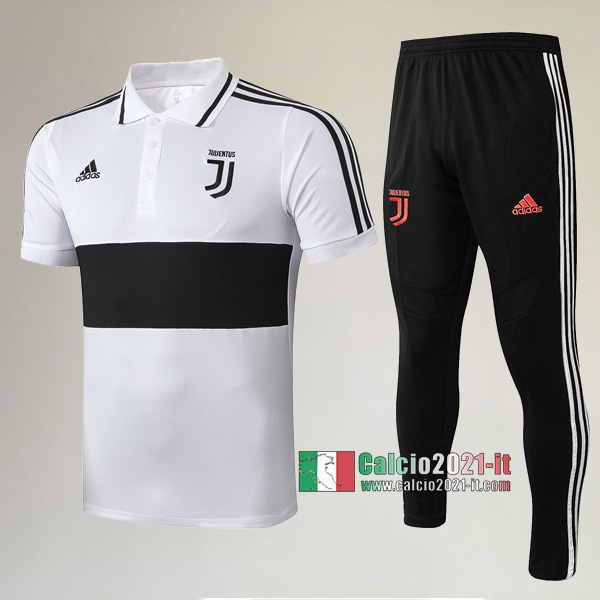 La Nuove Kit Maglietta Polo Juventus Turin Manica Corta + Pantaloni Bianca/Nera 2019/2020 :Calcio2021-it