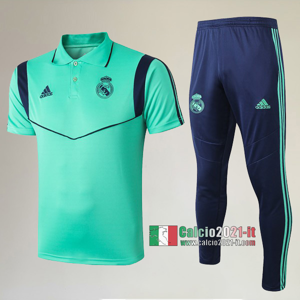 La Nuove Kit Maglietta Polo Real Madrid Manica Corta + Pantaloni Verde 2019/2020 :Calcio2021-it