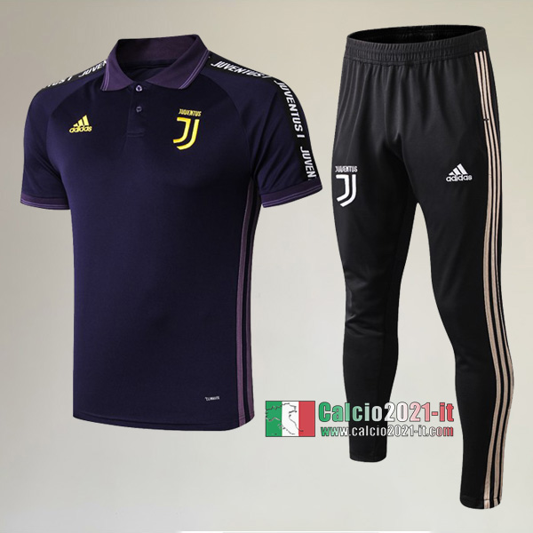 La Nuove Kit Maglietta Polo Juventus Turin Manica Corta + Pantaloni Porpora 2019/2020 :Calcio2021-it