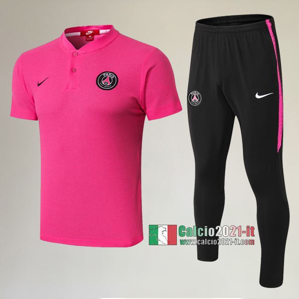 La Nuova Kit Magliette Polo PSG Paris Saint Germain Manica Corta + Pantaloni Rosa 2019/2020 :Calcio2021-it