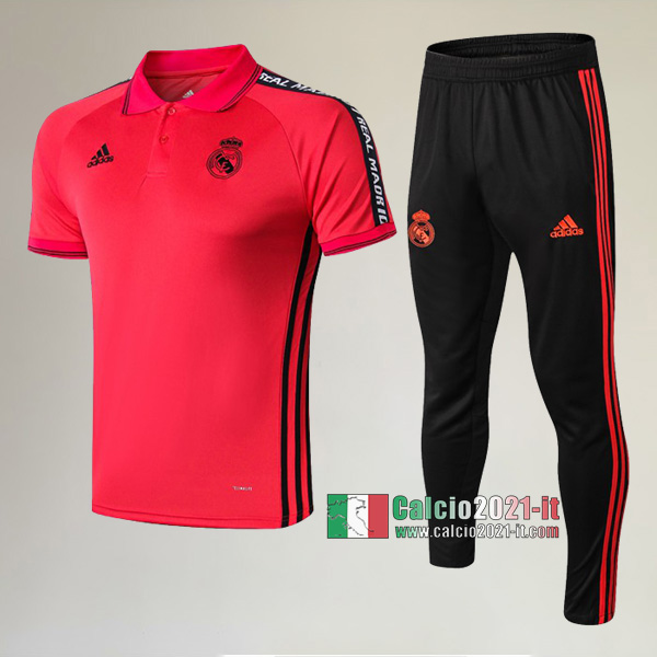La Nuove Kit Maglietta Polo Real Madrid Manica Corta + Pantaloni Rossa 2019/2020 :Calcio2021-it