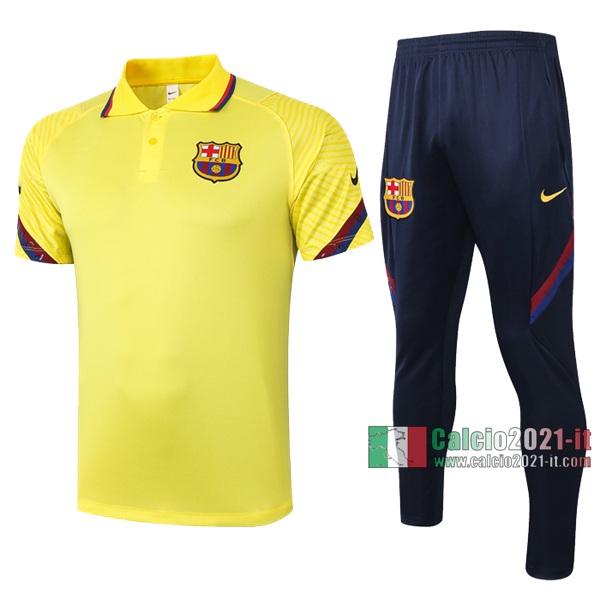 Calcio2021-It: Nuove Vintage Maglietta Polo Shirts Fc Barcellona Manica Corta Gial2020/2021