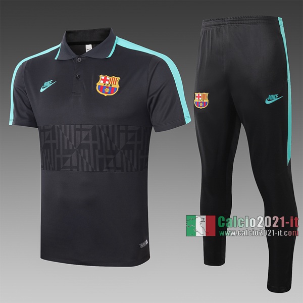 Calcio2021-It: Nuova Maglietta Polo Shirts Fc Barcellona Manica Corta Nera C401# 2020/2021