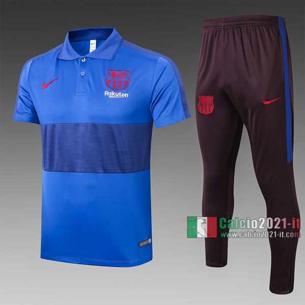 Calcio2021-It: Nuove Maglietta Polo Shirts Fc Barcellona Manica Corta Azzurra C432# 2020/2021