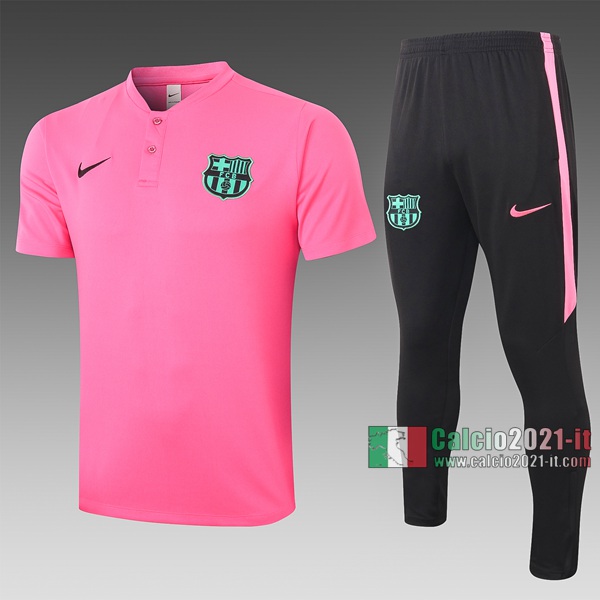 Calcio2021-It: Nuove Originale Maglietta Polo Shirts Fc Barcellona Manica Corta Rosa C453# 2020/2021