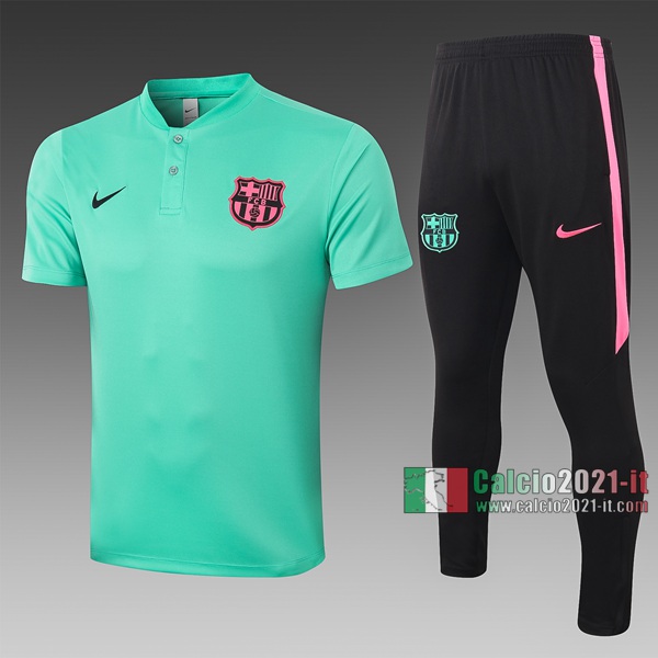 Calcio2021-It: Nuove Maglietta Polo Shirts Fc Barcellona Manica Corta Verde Chiaro C457# 2020/2021