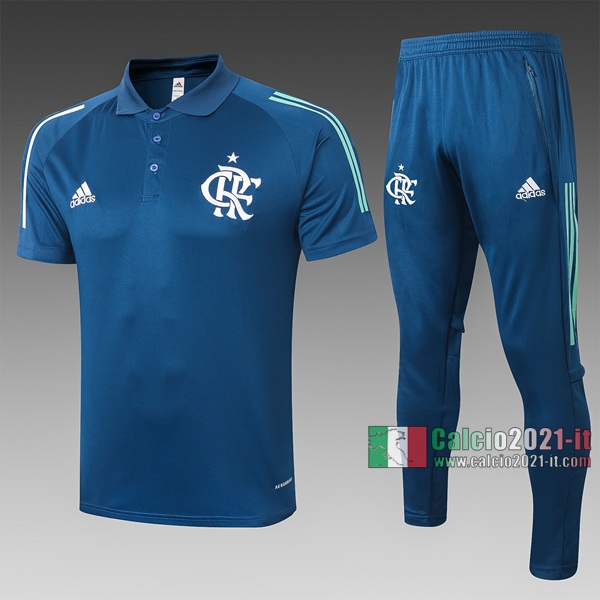 Calcio2021-It: Nuove Maglietta Polo Shirts Flamen Manica Corta Azzurra Marino C459# 2020/2021