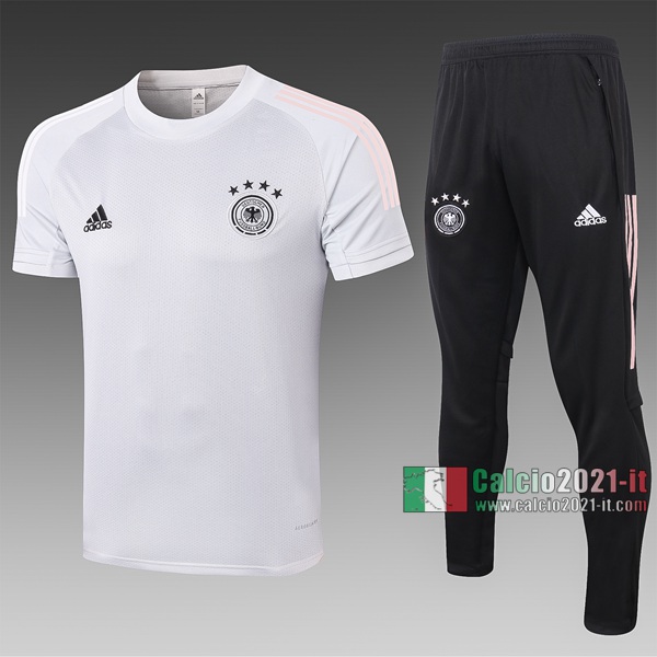 Calcio2021-It: Nuove T Shirt Polo Germania Manica Corta Grigio Chiaro C469# 2020/2021