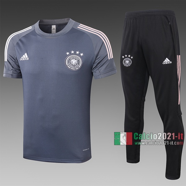 Calcio2021-It: Nuova T Shirt Polo Germania Manica Corta Grigio Scuro C470# 2020/2021