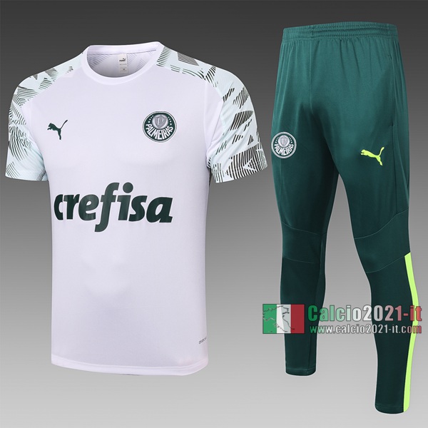 Calcio2021-It: Nuova Foggia T Shirt Polo Palmeiras Manica Corta Bianca C480# 2020/2021