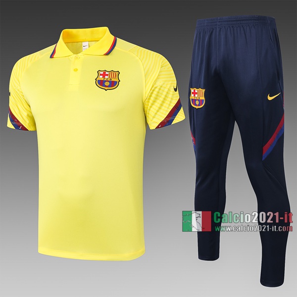 Calcio2021-It: Nuova Maglietta Polo Shirts Fc Barcellona Manica Corta GialC490# 2020/2021