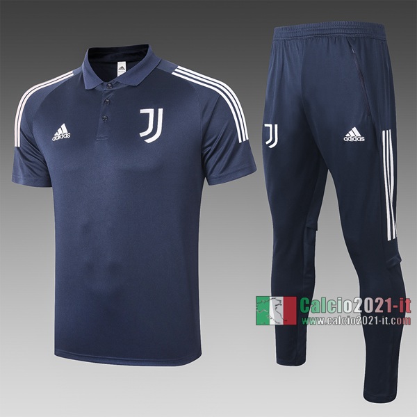 Calcio2021-It: Nuova Vintage Maglietta Polo Shirts Juventus Turin Manica Corta Azzurra Marino C494# 2020/2021