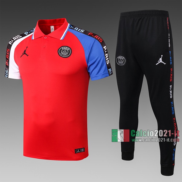Calcio2021-It: Nuove Maglietta Polo Shirts Air Jordan Manica Corta Rossa C501# 2020/2021