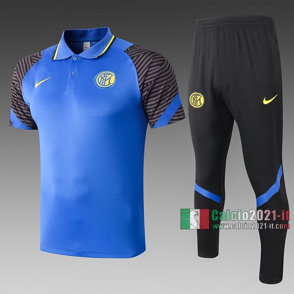Calcio2021-It: Nuova Maglietta Polo Shirts Inter Milan Manica Corta Azzurra C504# 2020/2021