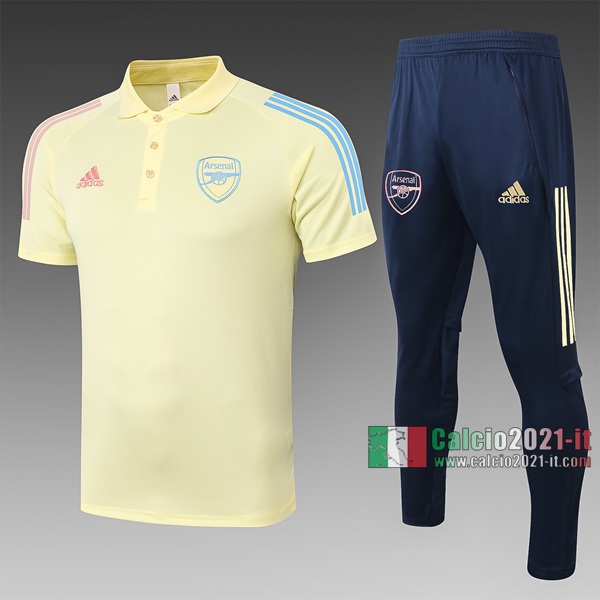 Calcio2021-It: Nuove Originale Maglietta Polo Shirts Arsenal Manica Corta GialC519# 2020/2021