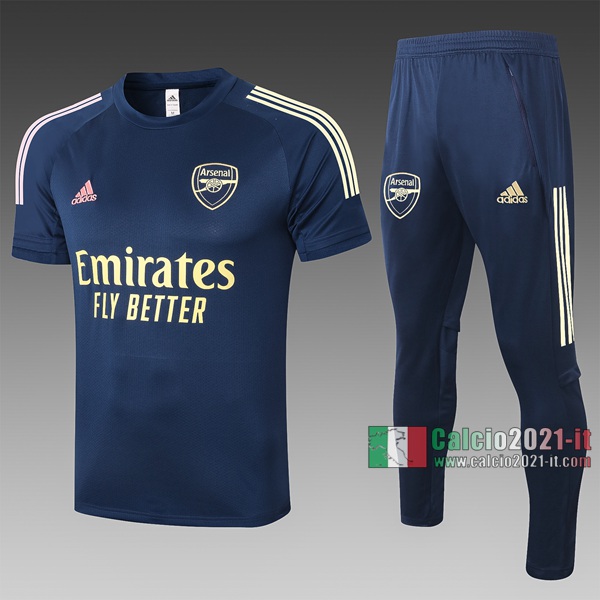 Calcio2021-It: Nuove T Shirt Polo Arsenal Manica Corta Azzurra Marino C531 2020/2021