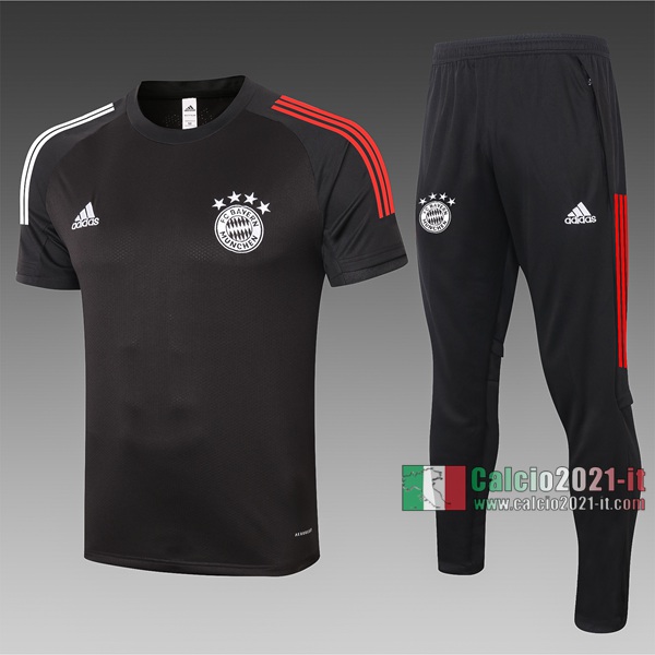 Calcio2021-It: Nuove T Shirt Polo Bayern Munchen Manica Corta Nera C533 2020/2021