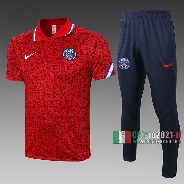 Calcio2021-It: Nuove Maglietta Polo Shirts Paris Saint Germain Manica Corta Rossa - C535 2020/2021