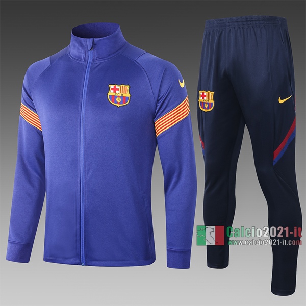 Calcio2021-It: Sito Nuova Giacca Allenamento Barcellona Full-Zip Azzurra A333# 2020 2021