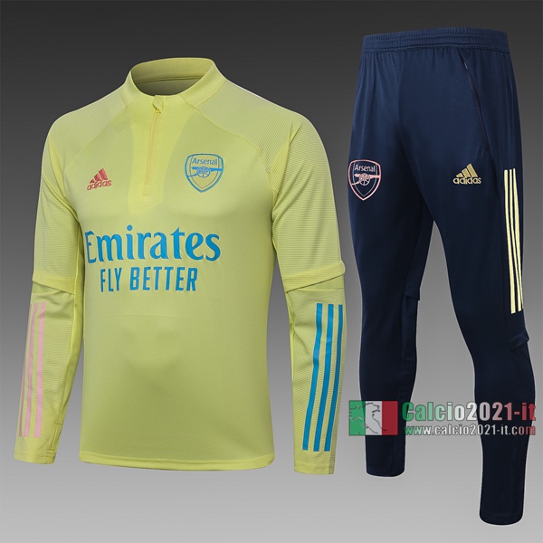 Calcio2021-It: Aaa Qualità Felpa Tuta Arsenal Half-Zip Gialla B412 2020 2021