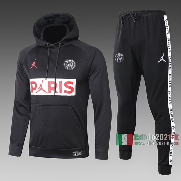 Calcio2021-It: Tutto Nuova Giacca Allenamento Paris Psg Cappuccio Full-Zip Nera Rossa Bianca 2020 2021