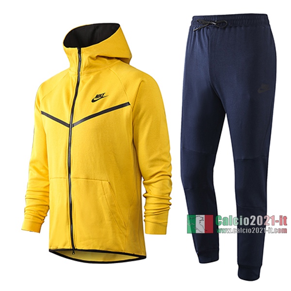 Calcio2021-It: Nuove Classiche Giacca Allenamento Nike Cappuccio Full-Zip Gialla F260 2020 2021