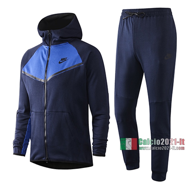 Calcio2021-It: Giacca Allenamento Nike Cappuccio Full-Zip Marino-2 F261 2020 2021