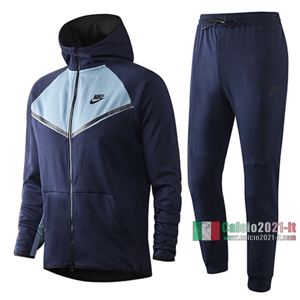 Calcio2021-It: Giacca Allenamento Nike Cappuccio Full-Zip Marino-3 F266 2020 2021