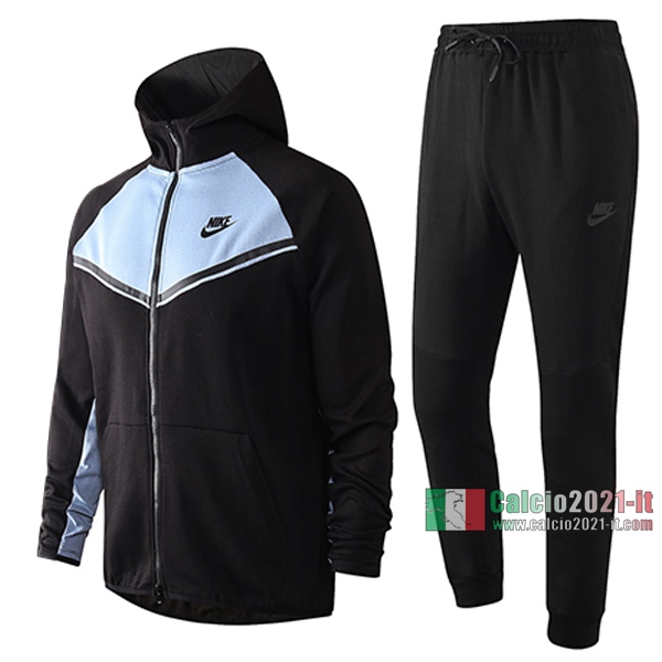 Calcio2021-It: Giacca Allenamento Nike Cappuccio Full-Zip Nera - Porpora F270 2020 2021