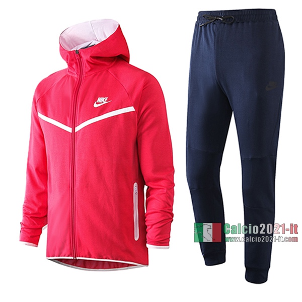 Calcio2021-It: Giacca Allenamento Nike Cappuccio Full-Zip Rosa F271 2020 2021