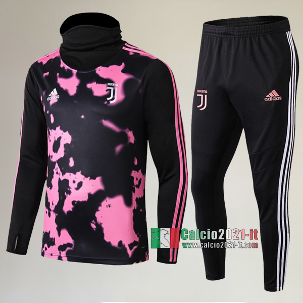 AAA Qualità: Nuove Del Tuta Juventus Turin Collare Alto + Pantaloni Rosa/Nera 2019-2020