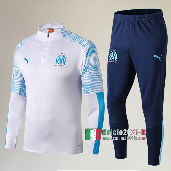 AAA Qualità: Nuove Del Tuta Da Olympique Marsiglia (OM) + Pantaloni Bianca/Azzurra 2019/2020