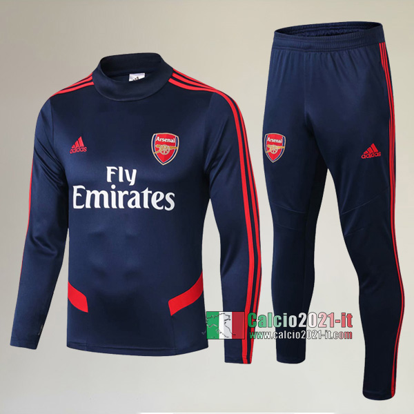 AAA Qualità: Nuove Del Tuta Da Arsenal FC Collare Alto + Pantaloni Azzurra Scuro 2019 2020