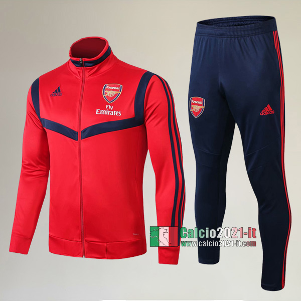 A++ Qualità: Full-Zip Giacca Nuova Del Tuta Arsenal FC + Pantaloni Rossa 2019/2020