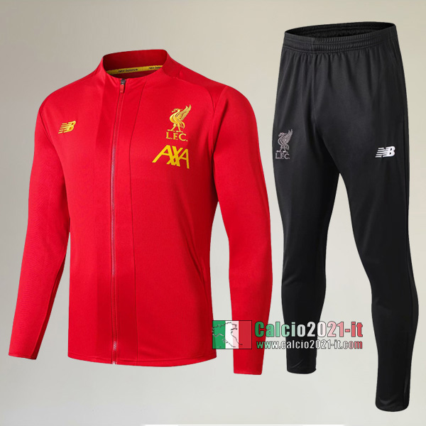 AAA Qualità: Full-Zip Giacca Nuove Del Tuta Da FC Liverpool + Pantaloni Rossa 2019 2020