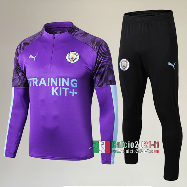 AAA Qualità: Nuove Del Tuta Manchester City + Pantaloni Porpora 2019 2020