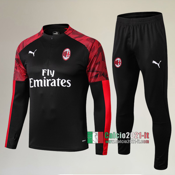 AAA Qualità: Nuove Del Tuta Da AC Milan + Pantaloni Nera 2019 2020