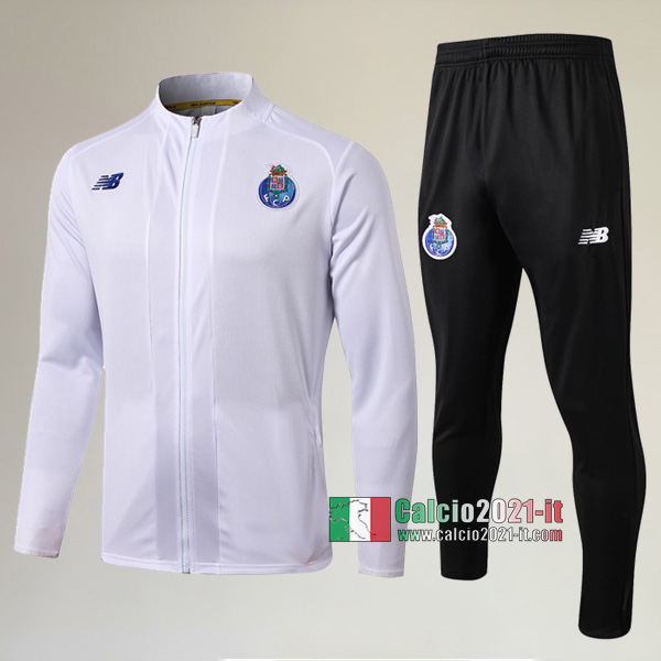 A++ Qualità: Full-Zip Giacca Nuova Del Tuta FC Porto + Pantaloni Bianca 2019 2020