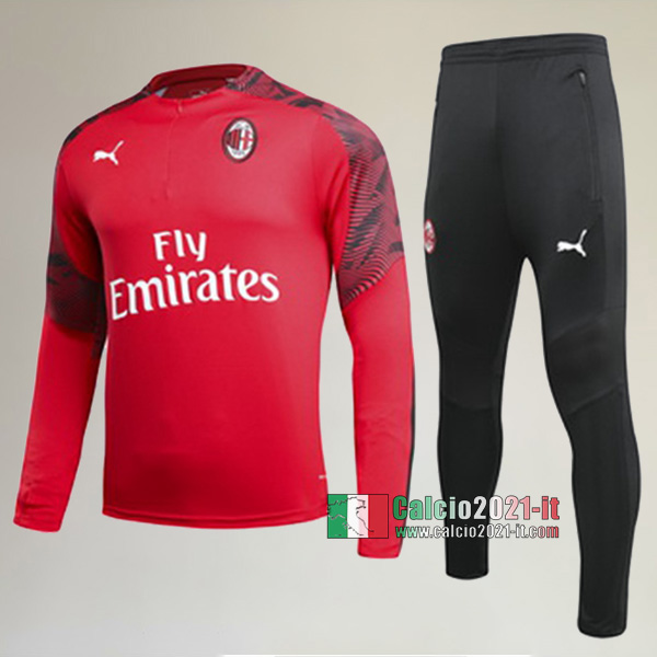 A++ Qualità: Nuova Del Tuta Del AC Milan + Pantaloni Rossa 2019 2020