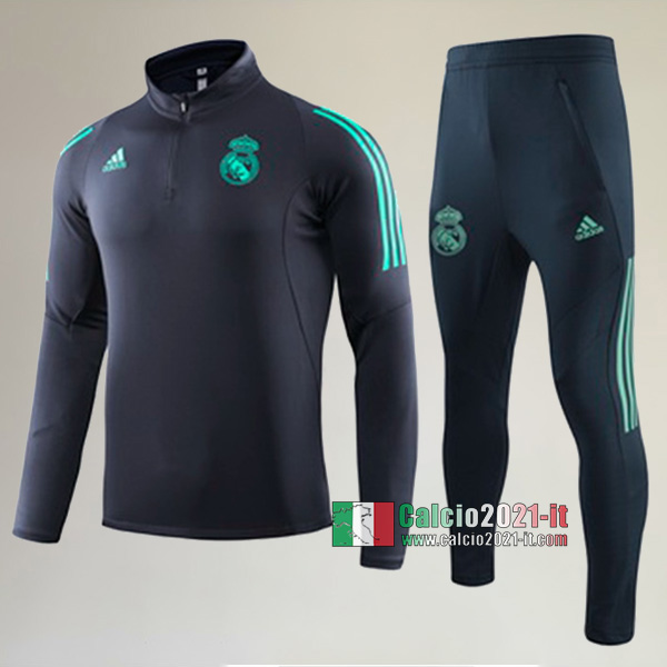 AAA Qualità: Nuove Del Tuta Da Real Madrid + Pantaloni Ciano 2019-2020