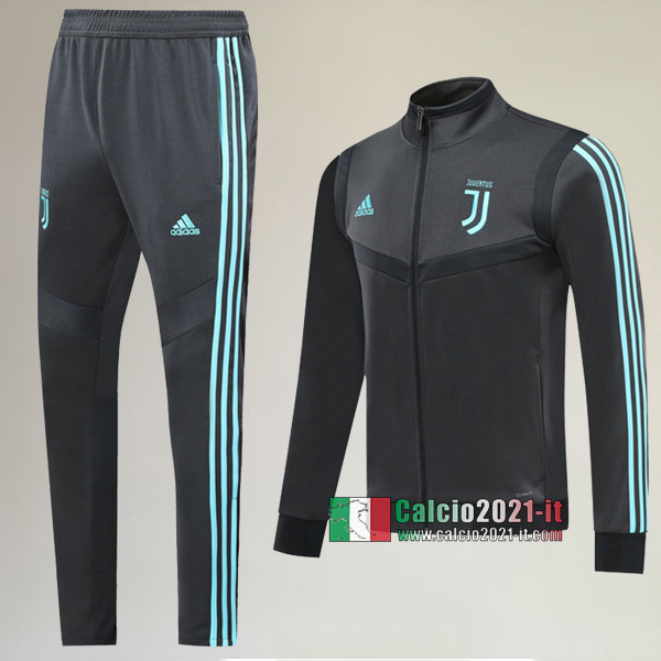 AAA Qualità: Full-Zip Giacca Nuove Del Tuta Da Juventus Turin + Pantaloni Grigio Scuro 2019 2020