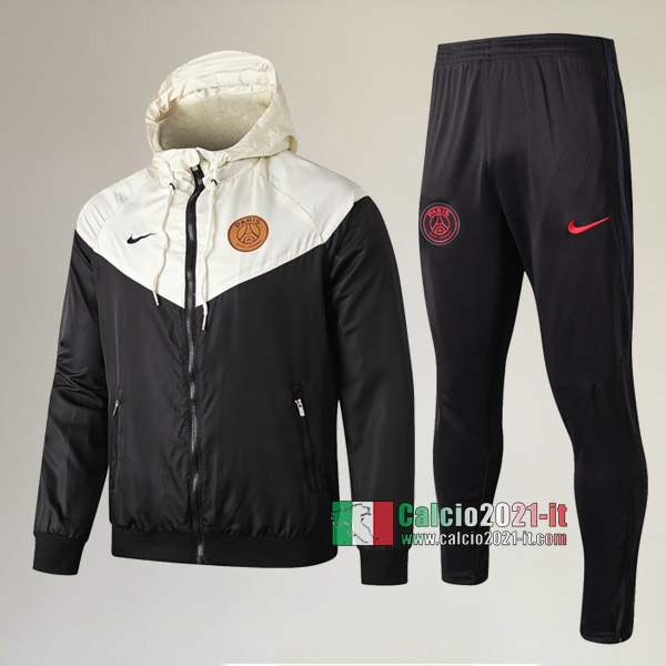 A++ Qualità: Full-Zip Giacca Antivento Nuova Del Tuta PSG Paris Saint Germain + Pantaloni Gialla/Nera 2019/2020