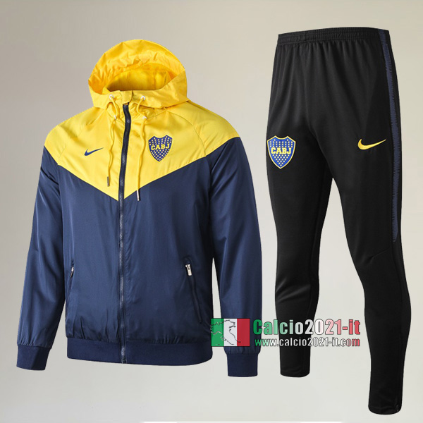A++ Qualità: Full-Zip Giacca Antivento Nuova Del Tuta Boca Juniors + Pantaloni Gialla 2019 2020