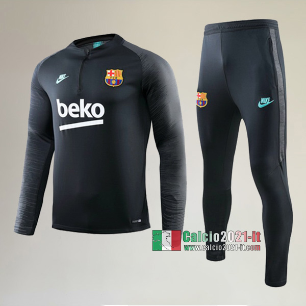 AAA Qualità: Nuove Del Tuta FC Barcellona + Pantaloni Grigia 2019/2020