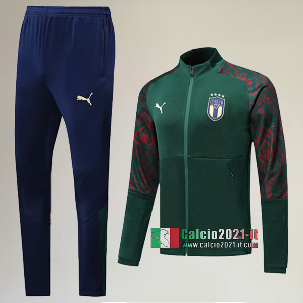 AAA Qualità: Full-Zip Giacca Nuove Del Tuta Da Italia + Pantaloni Verde 2019 2020