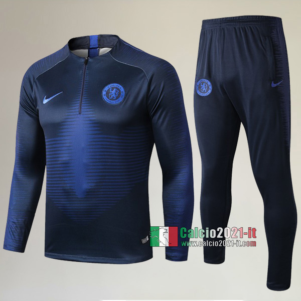 AAA Qualità: Nuove Del Tuta Da Chelsea FC + Pantaloni Azzurra Marino 2019-2020