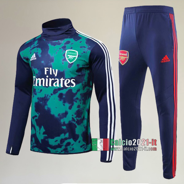 AAA Qualità: Nuove Del Tuta Da Arsenal FC Collare Alto + Pantaloni Verde Scuro 2019/2020