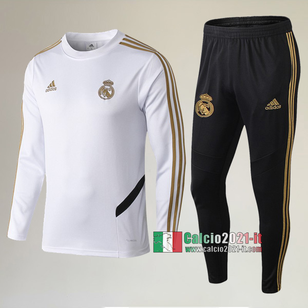 AAA Qualità: Nuove Del Tuta Da Real Madrid + Pantaloni Bianca 2019 2020