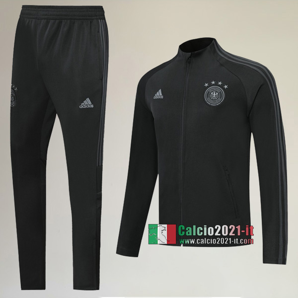 A++ Qualità: Full-Zip Giacca Nuova Del Tuta Del Germania + Pantaloni Nera 2019/2020